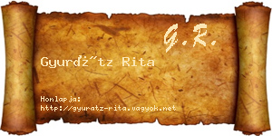 Gyurátz Rita névjegykártya